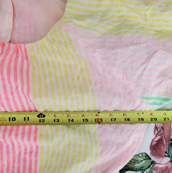 Davi & Dani Neon Bright Striped Romper. XL. - Picture 10 of 14